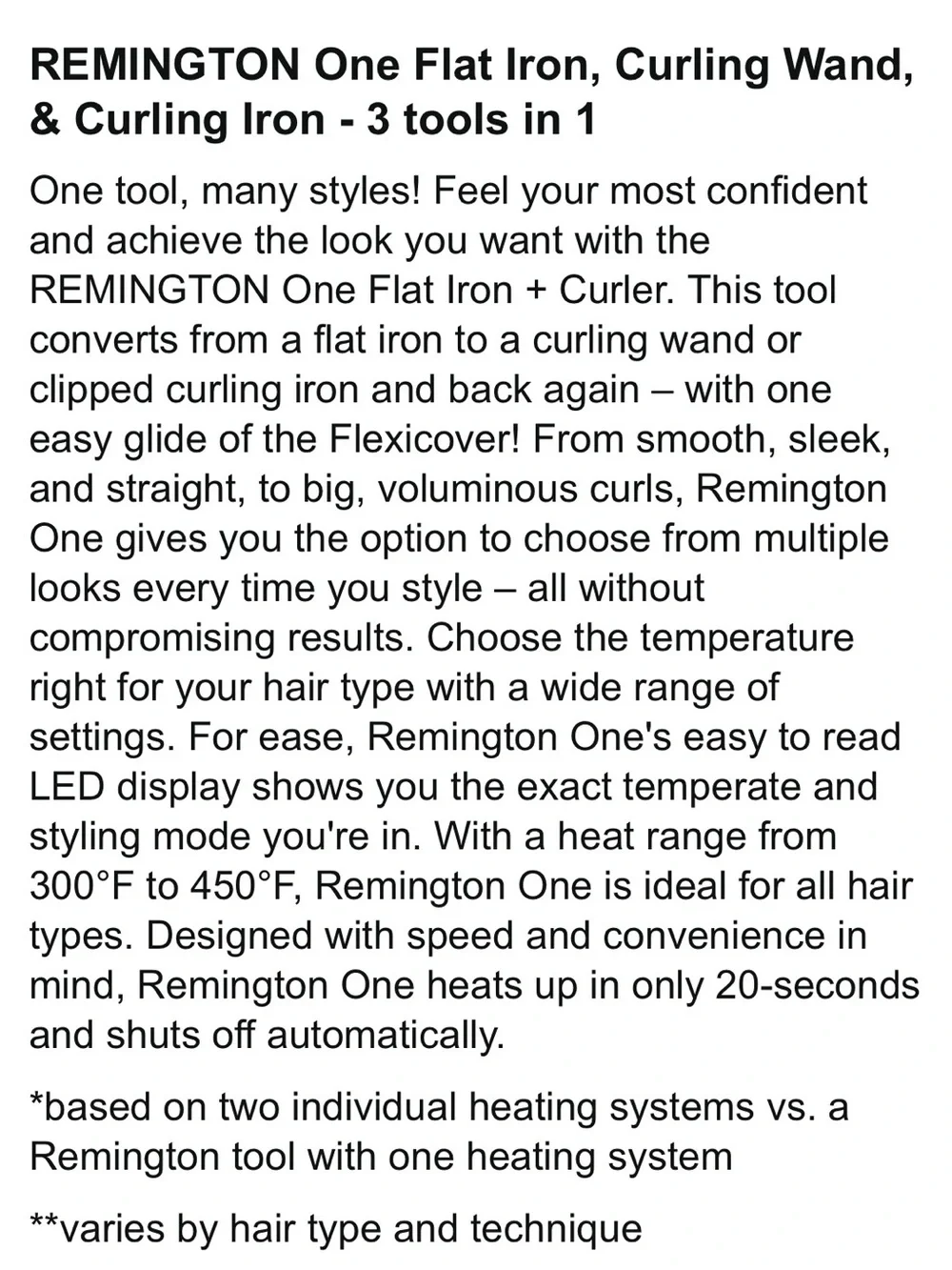 Remington 3 in 1 Rose Gold Styling Tool